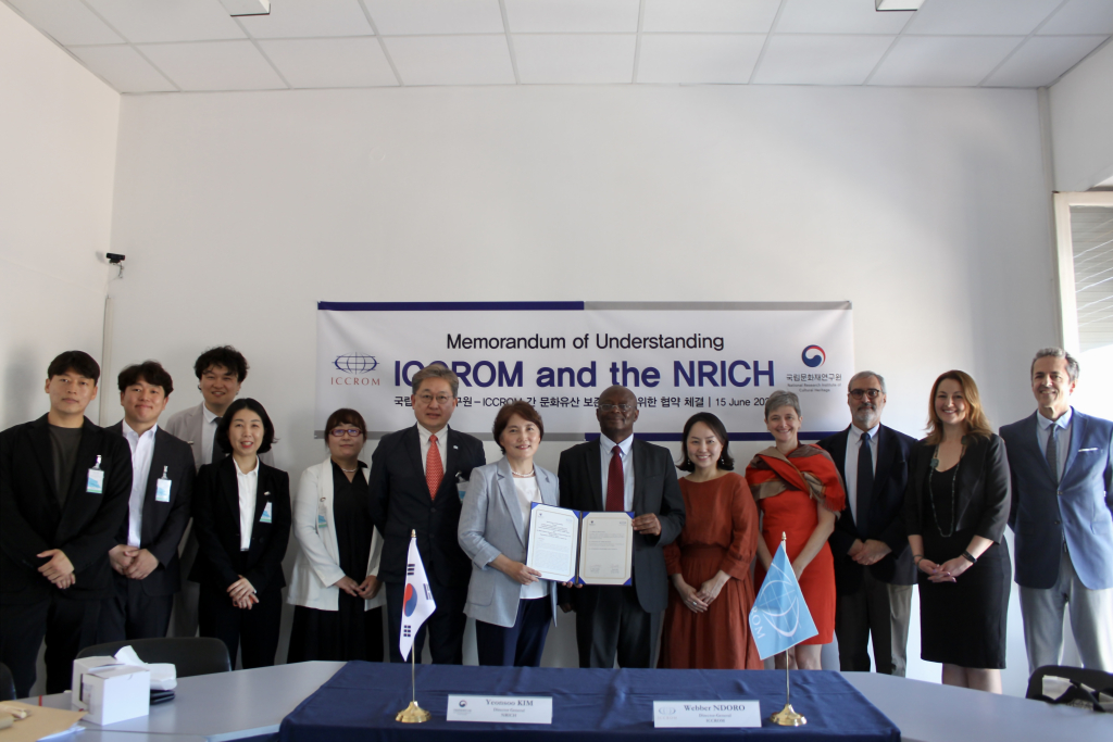 Welcoming Republic of Korea’s National Research Institute of Cultural Heritage to ICCROM headquarters
