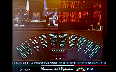 Italy Ratifies Amendment to Headquarters Agreement