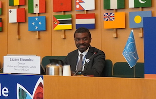 Lazare Eloundou Assomo attends the 31st ICCROM General Assembly in 2019.