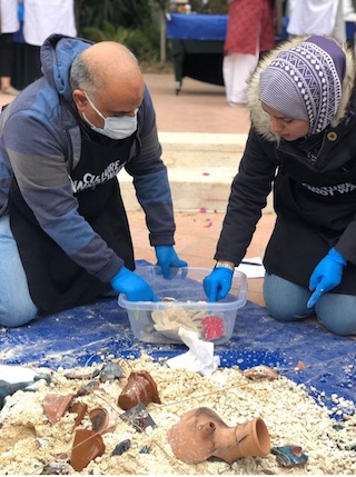 Participants engaged in an exercise to provide emergency stabilization for collections, Amman, Jordan