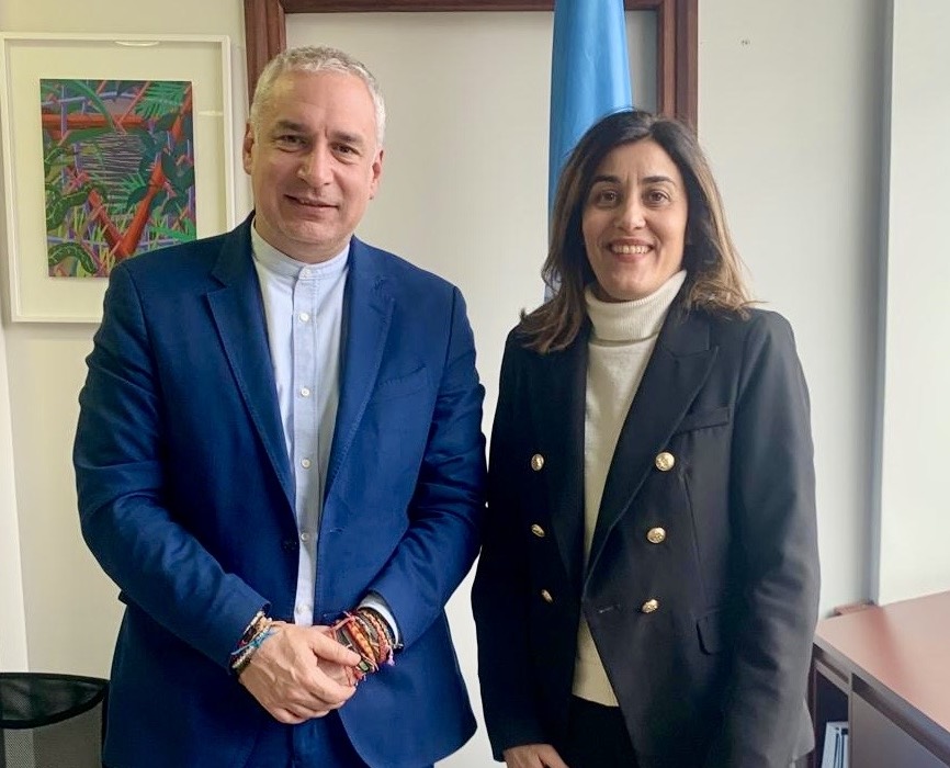 La Directrice générale de l'ICCROM rencontre Ernesto Ottone Ramirez, Sous-Directeur général pour la culture de l'UNESCO   