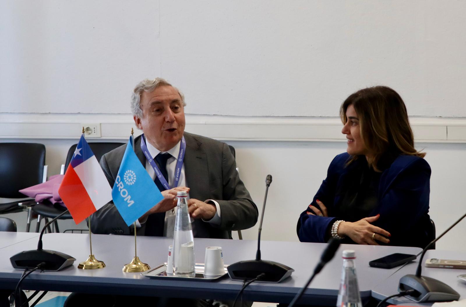 ICCROM Director-General Aruna Francesca Maria Gujral welcomed H.E. Ennio Vivaldi, Ambassador of Chile to Italy, and a Chilean delegation to ICCROM headquarters for a meeting dedicated to further advancing collaboration.