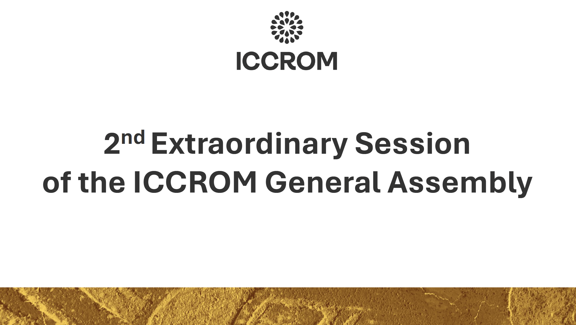 2nd Extraordinary Session of the ICCROM General Assembly