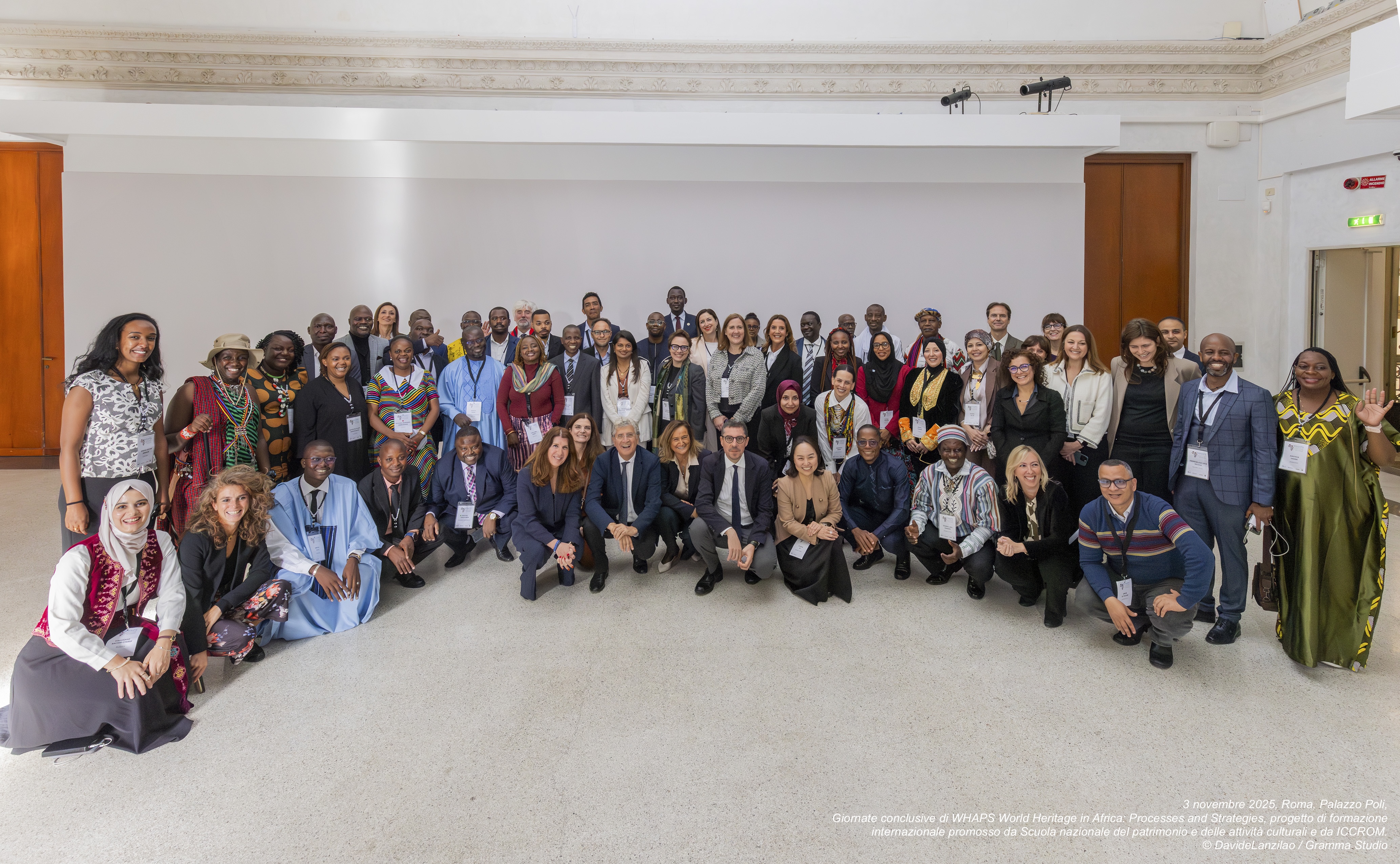 3 n ovembre 2025, Roma, Palazzo Poli, Giornate conclusive di WHAPS World Heritage in Africa: Processes and Strategies, progetto di formazione internazionale promosso da Scuola nazionale del patrimonio e delle attività culturali e da ICCROM. © Davide Lanzilao / Gramma Studio