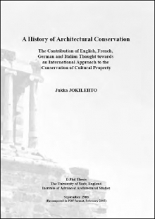 A History of Architectural Conservation