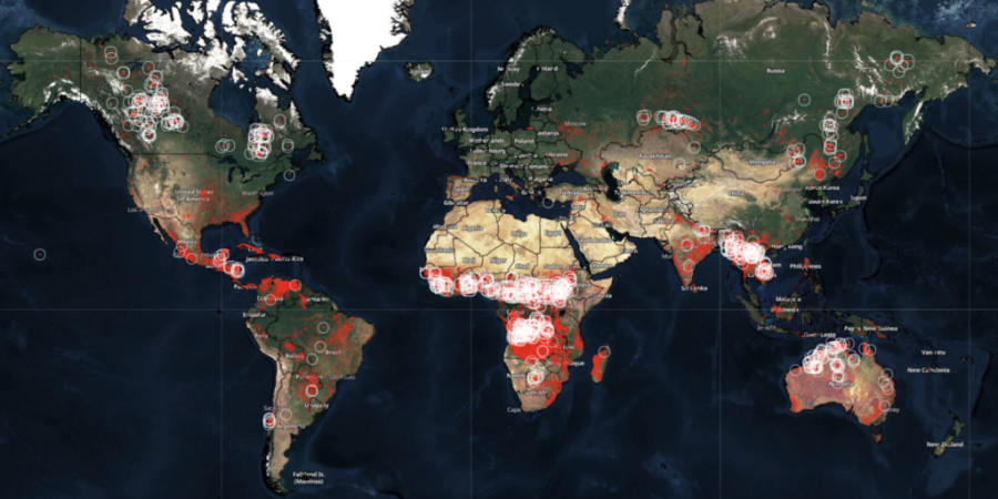 Source: European Union Global Wildfire Information System, burnt areas from Jan-Aug 2023