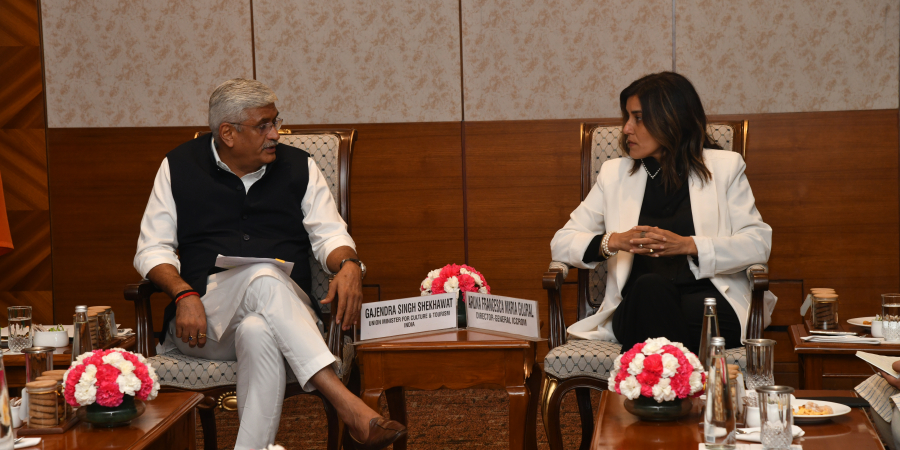 New Delhi, India, recently hosted the 46th Session of the World Heritage Committee, marking a pivotal moment in heritage conservation. In this occasion, ICCROM Director-General met with the Honorable Minister of Culture and Tourism, Shri Gajendra Singh Shekhawat, underscoring their commitment to conserving, safeguarding and preserving shared heritage.