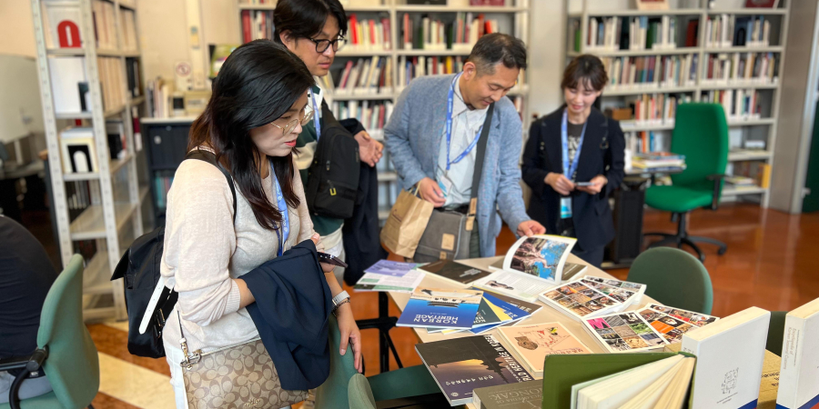 On Friday, 23 May 2025, ICCROM was pleased to welcome a delegation of cultural public officials from the Gyeonggi Provincial Government of the Republic of Korea, visiting to learn more about cultural heritage and content industrialization. The exchange provided a valuable opportunity to share ICCROM’s latest work in conservation and restoration, particularly in areas of innovation and international cooperation.