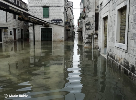 Flooding in Trogir, Croatia