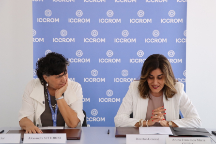 Alessandra Vittorini, Director of Fondazione and Aruna Gujral, Director-General of ICCROM