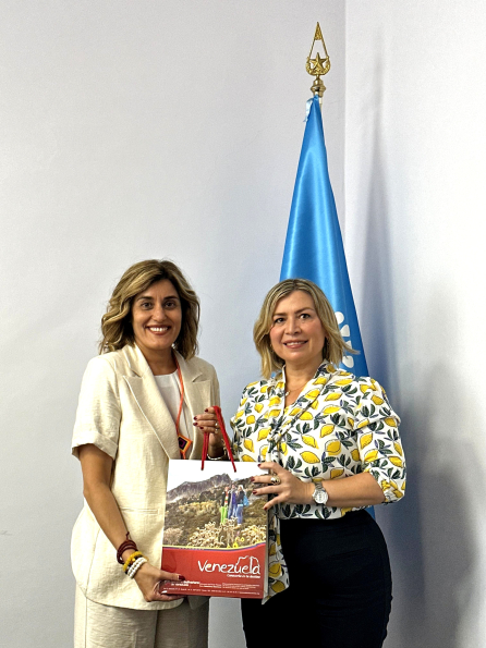 Ambassador Marilyn Giuseppina Di Luca Santaella and ICCROM DG Aruna Gujral meet in Rome to revitalize Venezuela’s cultural heritage collaboration.