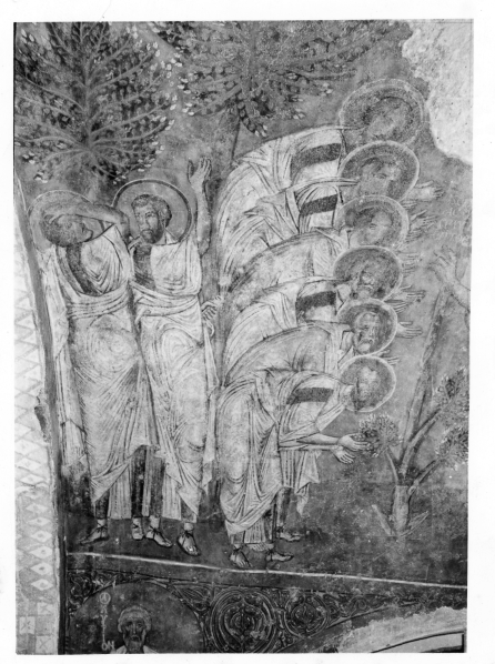 The image you see is of a mural painting in the Tokali Kilise's nave vault after our restoration work was completed in 1990. One of our restorers captured the shot during the fifth and final ICCROM mission to Göreme. 