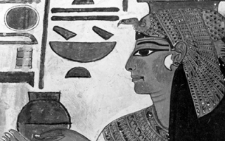 Egypt: Detail of Mural Painting Depicting Queen Nefertari