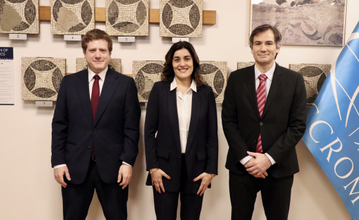 On 16 April 2024, ICCROM Director-General had the honour of receiving the Chargé d'Affaires Mr Alejandro Luppino, Counselor of the Argentine Embassy and Mr Lucas Ricardo Paviolo, Secretary of the Embassy. 