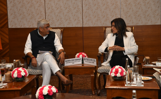 New Delhi, India, recently hosted the 46th Session of the World Heritage Committee, marking a pivotal moment in heritage conservation. In this occasion, ICCROM Director-General met with the Honorable Minister of Culture and Tourism, Shri Gajendra Singh Shekhawat, underscoring their commitment to conserving, safeguarding and preserving shared heritage. 